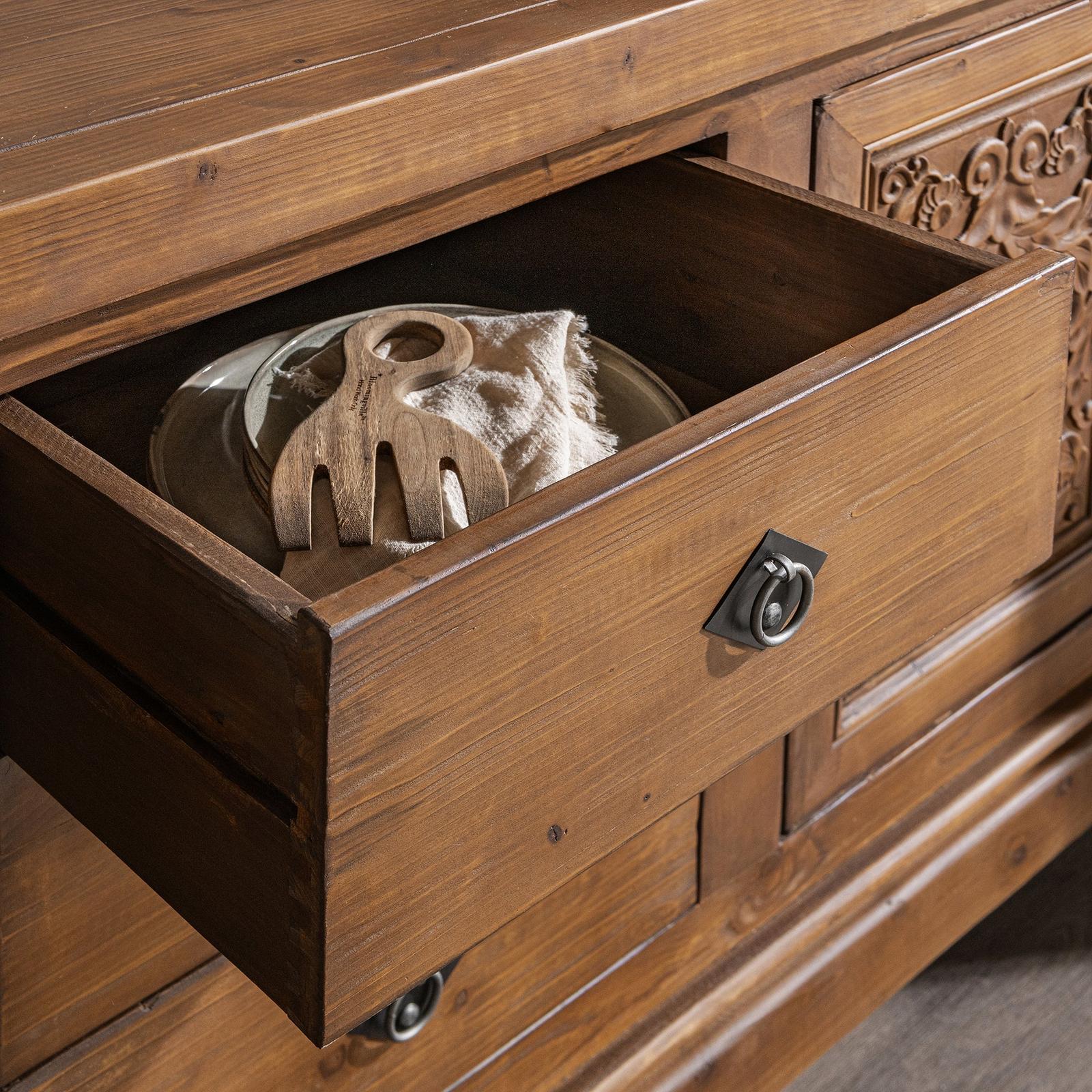Classic Home Amita 3 Drawer and 4 Door Cabinet
