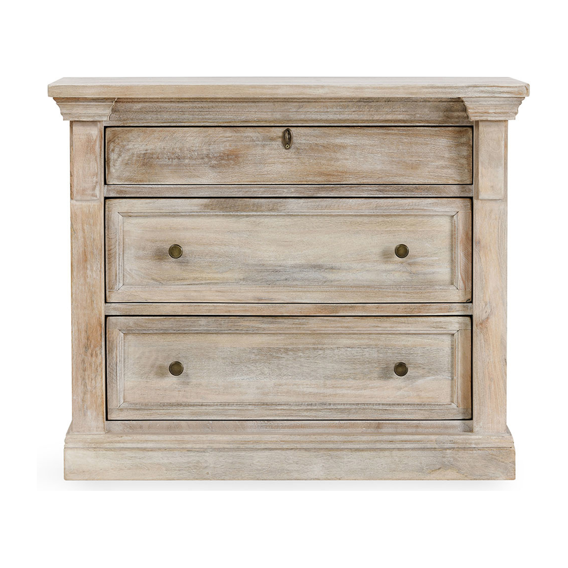 Classic Home Adelaide Solid Wood 3 Drawer Nightstand