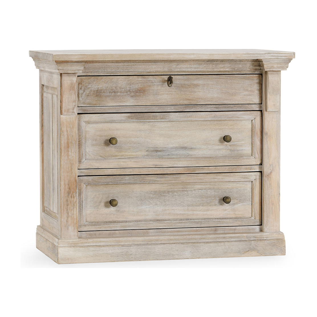 Classic Home Adelaide Solid Wood 3 Drawer Nightstand