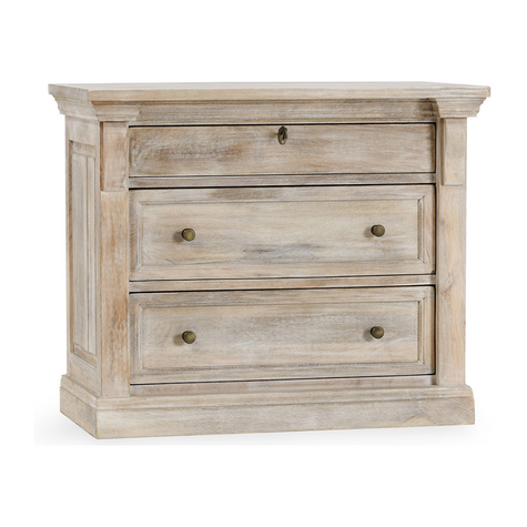 Classic Home Adelaide Solid Wood 3 Drawer Nightstand