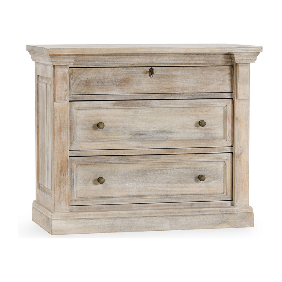 Classic Home Adelaide Solid Wood 3 Drawer Nightstand