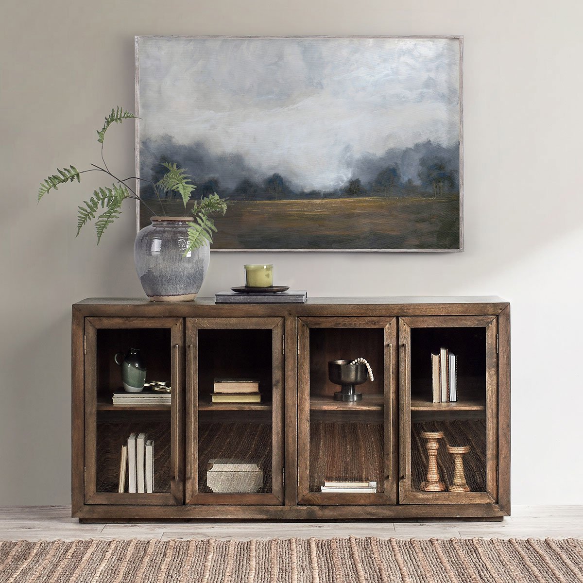 Classic Home Bradley Solid Wood 4 Door Cabinet