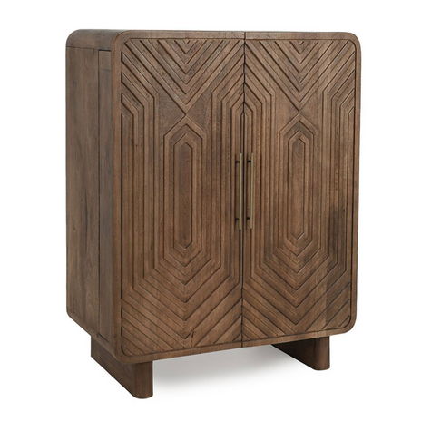 Classic Home Holmes Solid Wood Bar Cabinet
