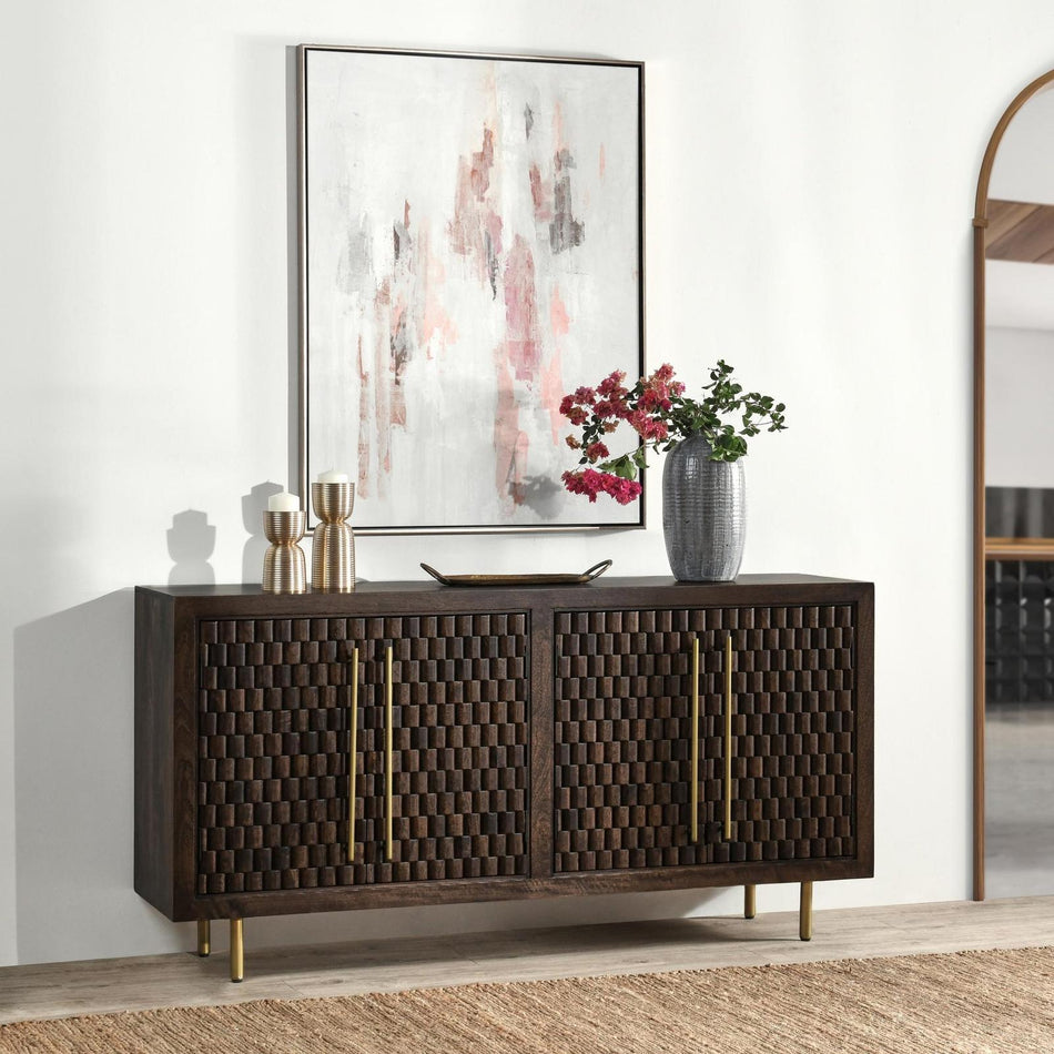 Classic Home Norwood Solid Wood 4 Door Buffet
