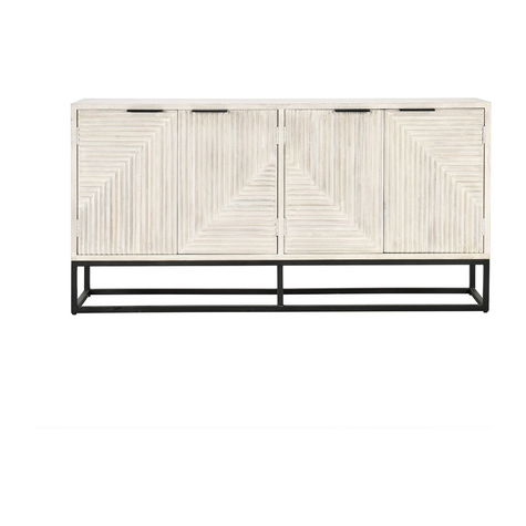 Classic Home Flint Solid Wood 4 Door Cabinet