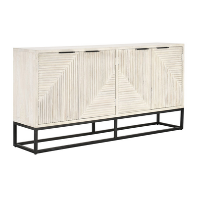 Classic Home Flint Solid Wood 4 Door Cabinet