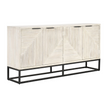 Classic Home Flint Solid Wood 4 Door Cabinet