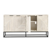 Classic Home Flint Solid Wood 4 Door Cabinet