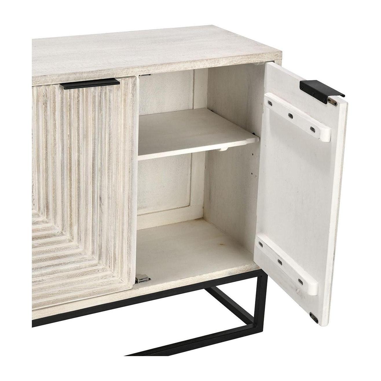 Classic Home Flint Solid Wood 4 Door Cabinet