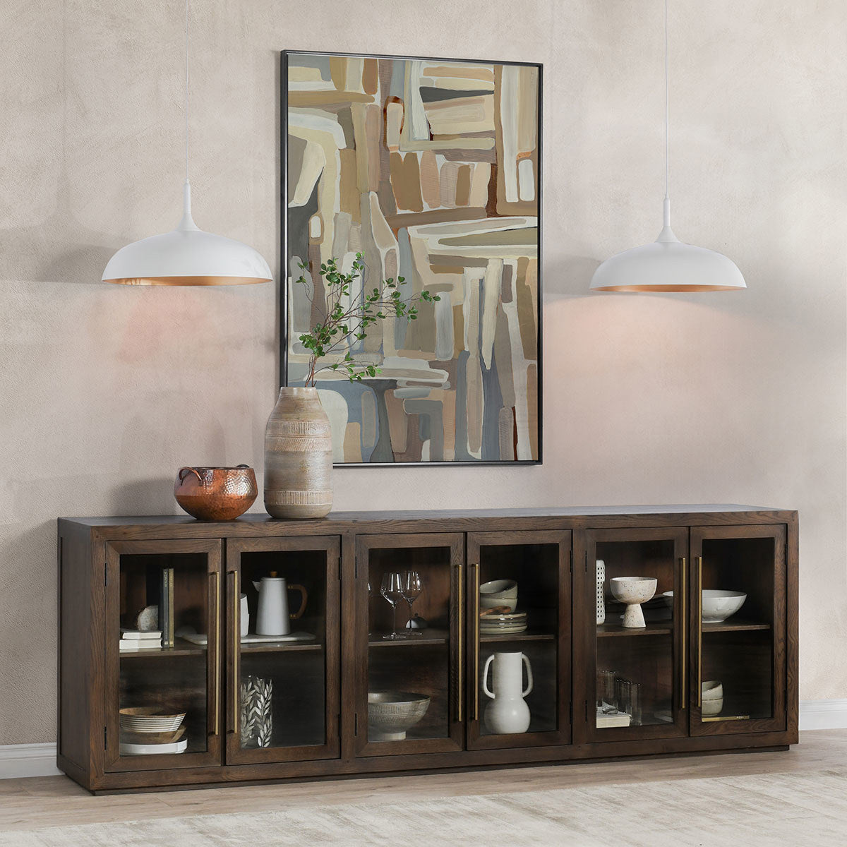 Classic Home Bradley Solid Wood 6 Door Cabinet