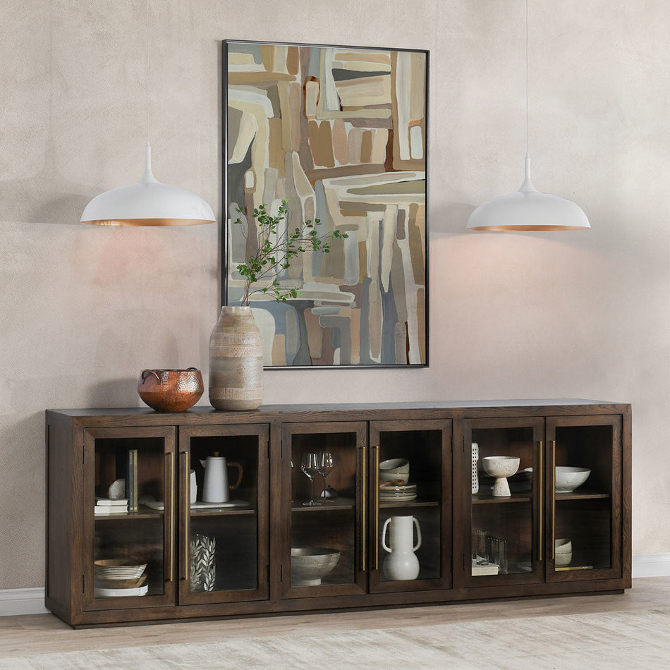 Classic Home Bradley Solid Wood 6 Door Cabinet