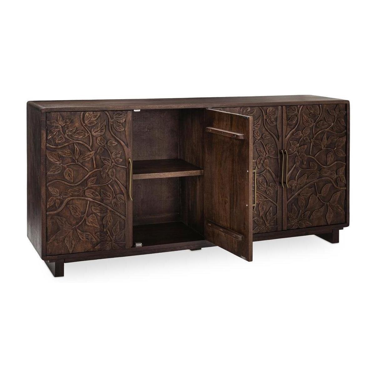 Classic Home Albero Solid Wood 4 Door Buffet