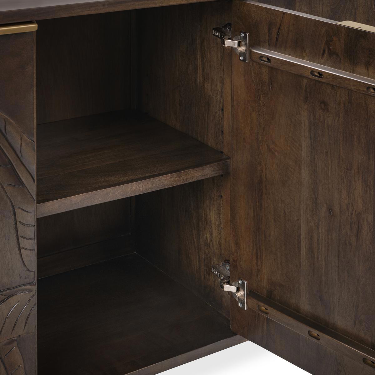 Classic Home Ledro Solid Wood 4 Door Cabinet