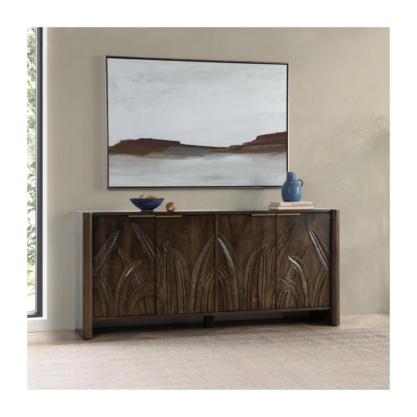 Classic Home Ledro Solid Wood 4 Door Cabinet