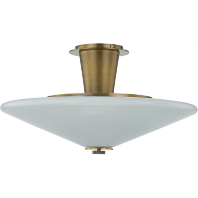 Corbett Cologne 1 Light Vintage Brass Flush Mount Ceiling Light
