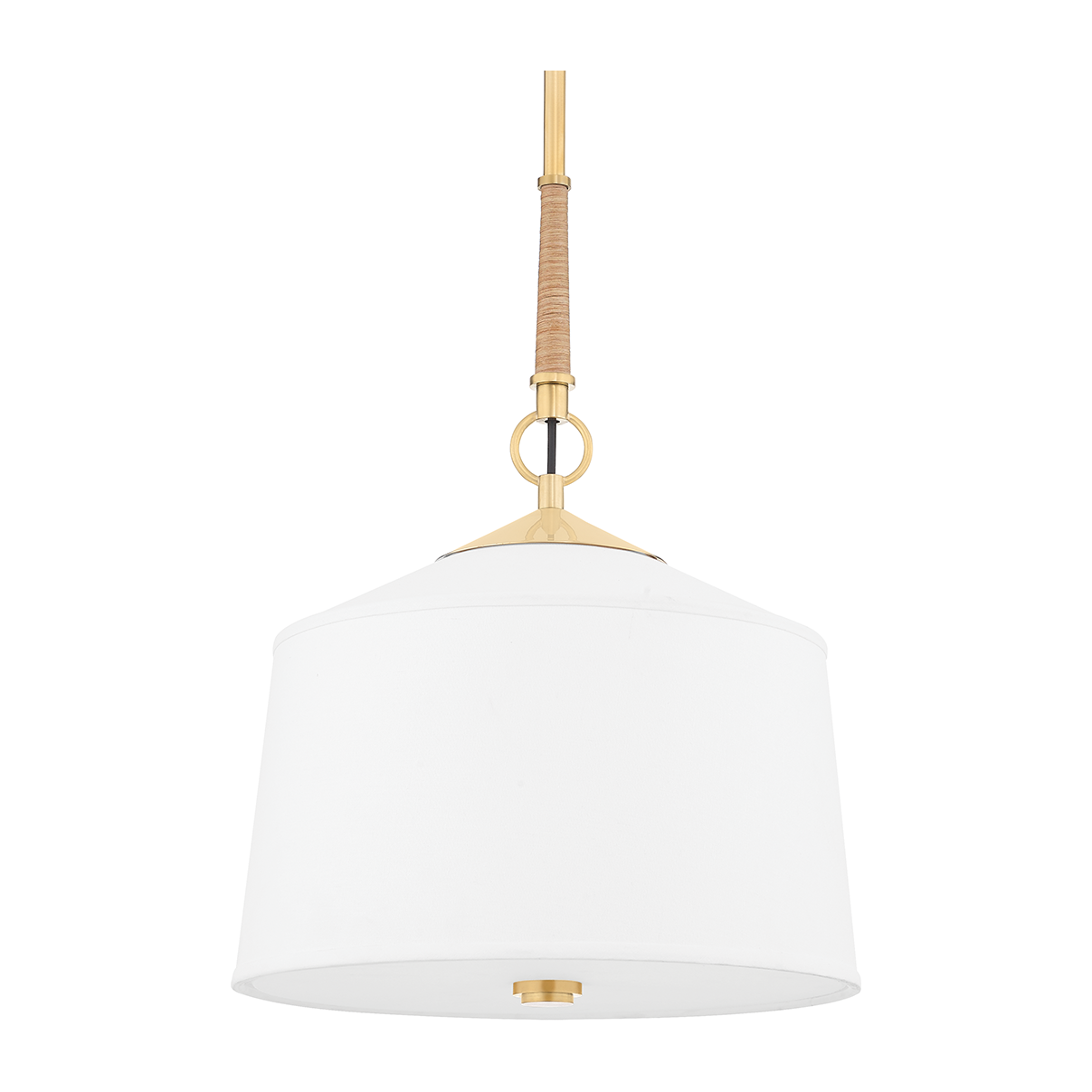 Hudson Valley Lighting White Plains 1 Light 14 inch Aged Brass Pendant Ceiling Light