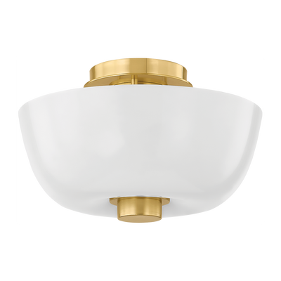 Hudson Valley Lighting Dove 1 Light 15 inch Aged Brass Flush Mount Ceiling Light