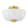 Hudson Valley Lighting Dove 1 Light 15 inch Aged Brass Flush Mount Ceiling Light