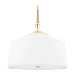 Hudson Valley Lighting White Plains 3 Light 22.25 inch Aged Brass Pendant Ceiling Light