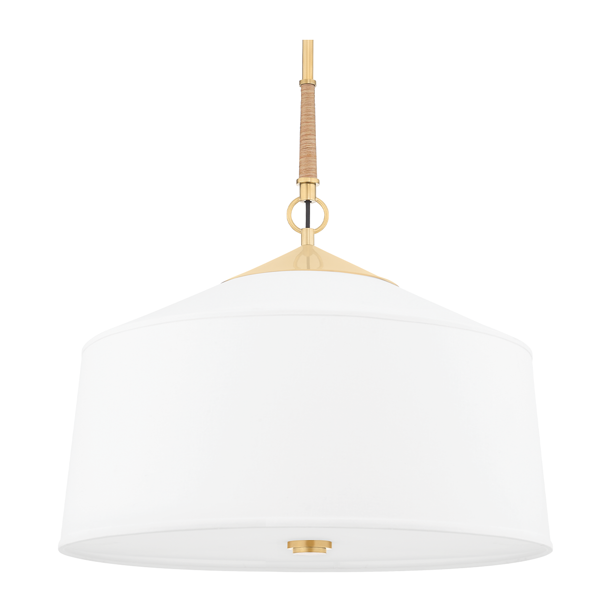 Hudson Valley Lighting White Plains 3 Light 22.25 inch Aged Brass Pendant Ceiling Light