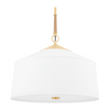 Hudson Valley Lighting White Plains 3 Light 22.25 inch Aged Brass Pendant Ceiling Light