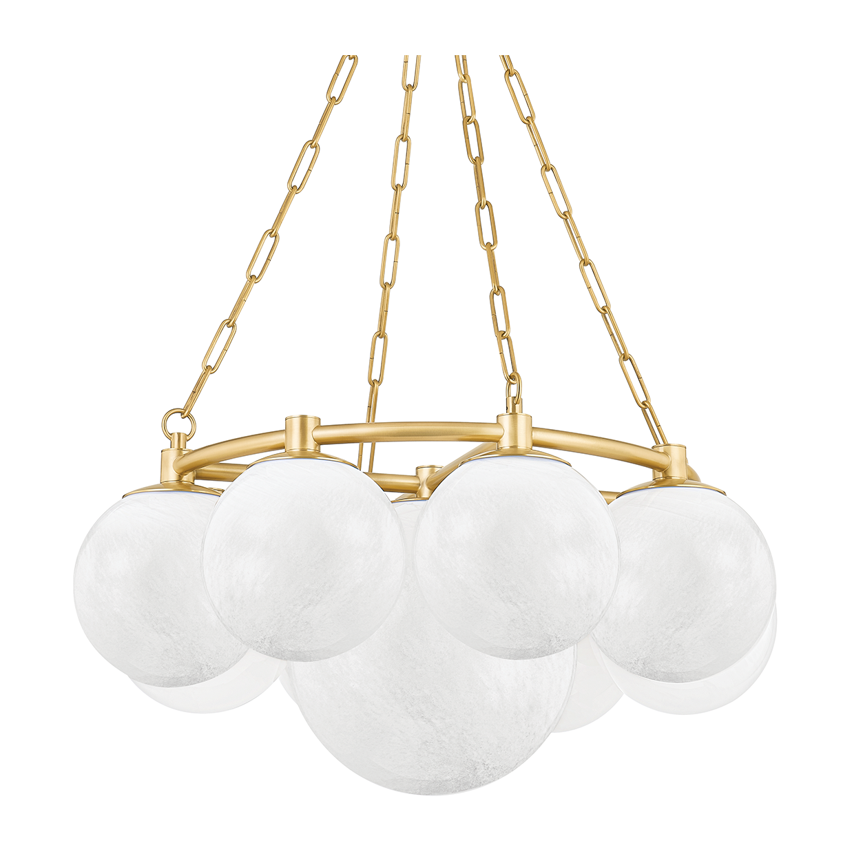 Hudson Valley Lighting Thornwood 9 Light 29.25 inch Aged Brass Chandelier Ceiling Light