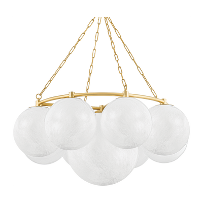 Hudson Valley Lighting Thornwood 9 Light 43.25 inch Aged Brass Chandelier Ceiling Light