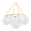 Hudson Valley Lighting Thornwood 9 Light 43.25 inch Aged Brass Chandelier Ceiling Light
