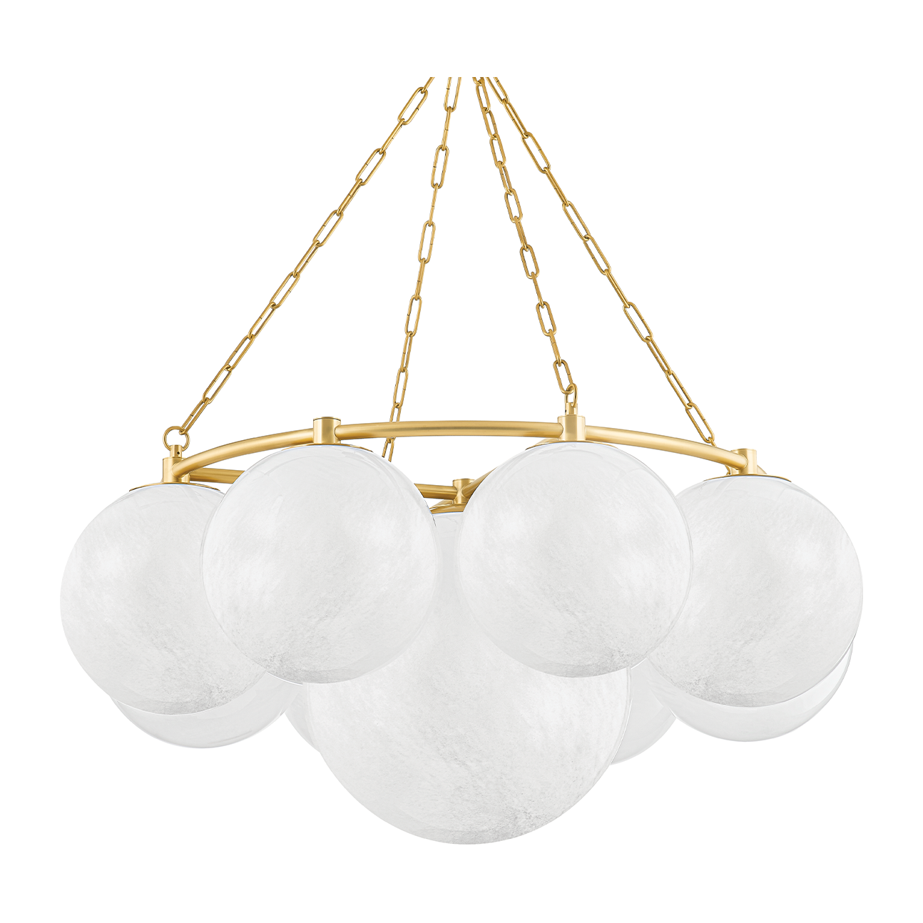 Hudson Valley Lighting Thornwood 9 Light 43.25 inch Aged Brass Chandelier Ceiling Light