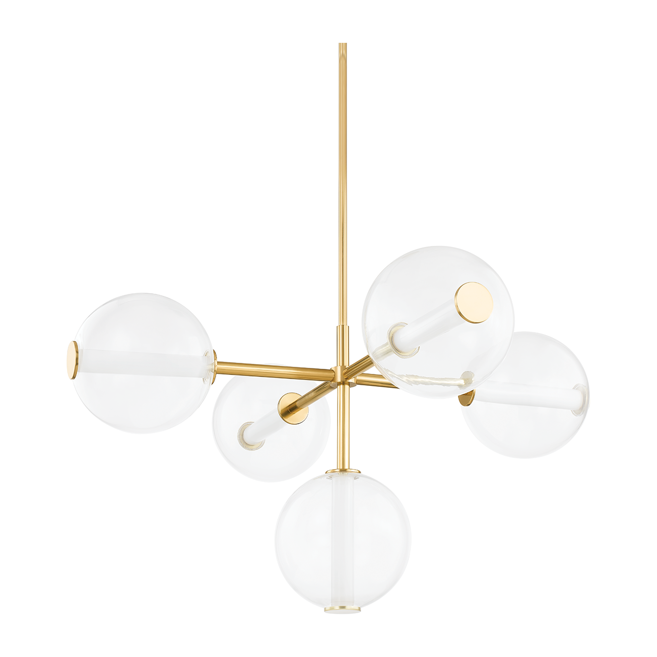 Hudson Valley Lighting Richford 5 Light 48 inch Aged Brass Chandelier Ceiling Light
