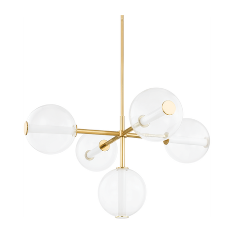 Hudson Valley Lighting Richford 5 Light 48 inch Aged Brass Chandelier Ceiling Light