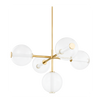 Hudson Valley Lighting Richford 5 Light 48 inch Aged Brass Chandelier Ceiling Light
