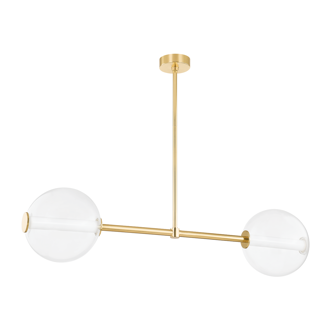 Hudson Valley Lighting Richford 2 Light 50.75 inch Aged Brass Island Light Ceiling Light