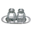Christofle Malmaison Sterling Silver Salt And Pepper Shaker Set On Tray