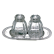 Christofle Malmaison Sterling Silver Salt And Pepper Shaker Set On Tray