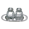 Christofle Malmaison Sterling Silver Salt And Pepper Shaker Set On Tray