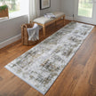 Feizy Cadiz 39FXF Modern Abstract Rug in Green/Gray/Ivory