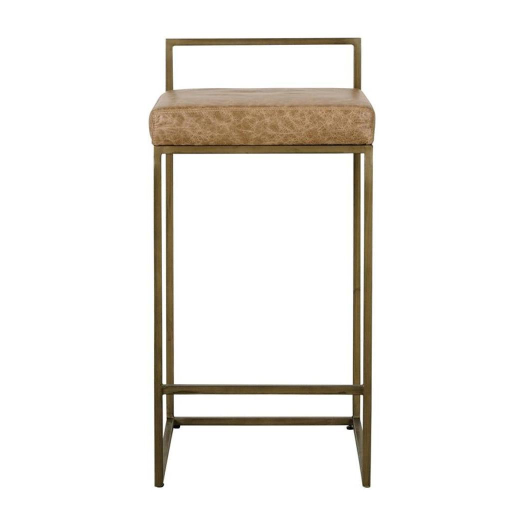 Classic Home Belfort Leather Counter Stool
