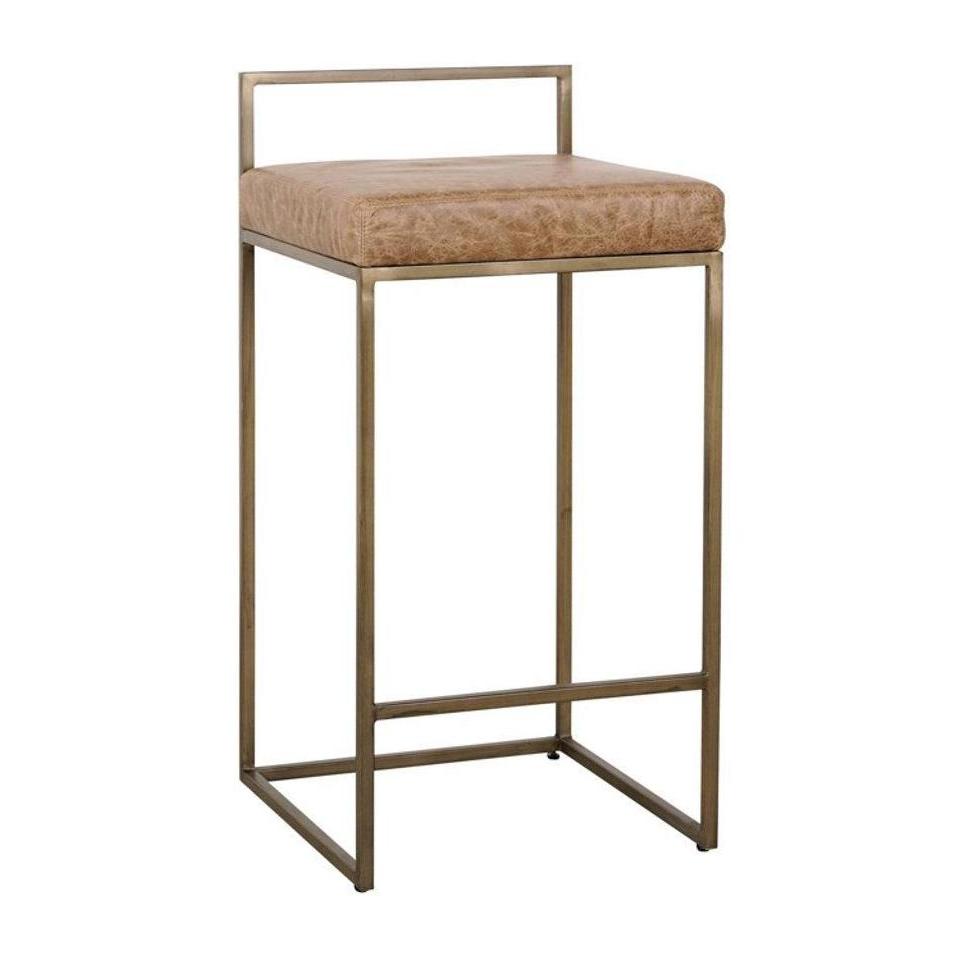 Classic Home Belfort Leather Counter Stool