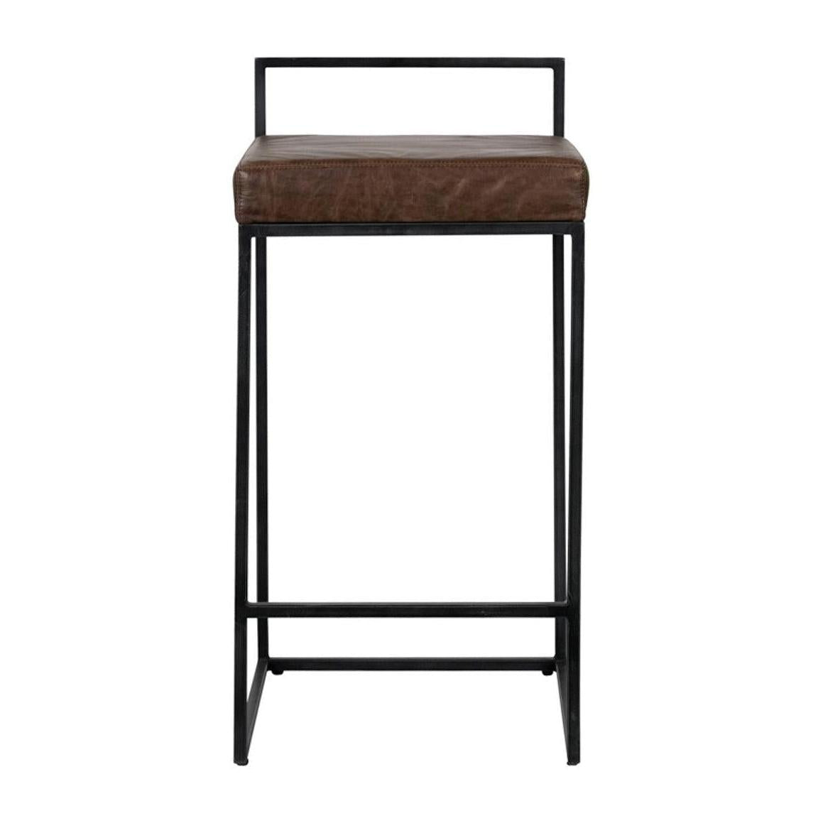 Classic Home Belfort Leather Counter Stool