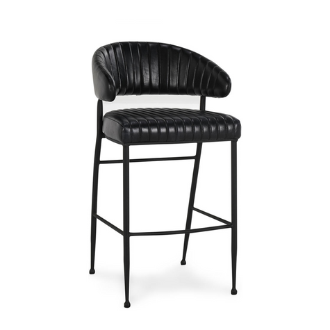 Classic Home Umbria Leather Bar Stool