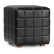 Classic Home Carlo Leather Square Ottoman