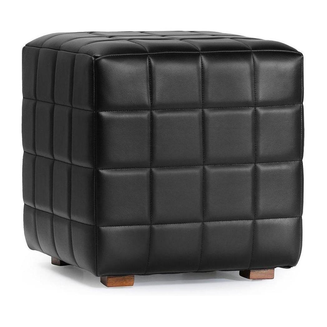 Classic Home Carlo Leather Square Ottoman