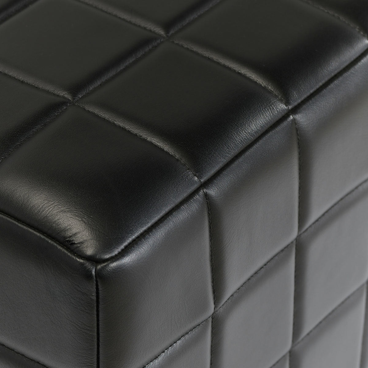 Classic Home Carlo Leather Square Ottoman