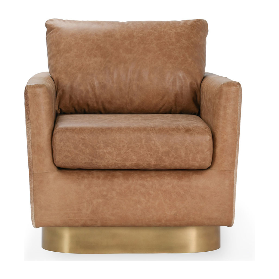 Classic Home Lathe Leather/Hide Accent Chair