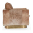 Classic Home Lathe Leather/Hide Accent Chair