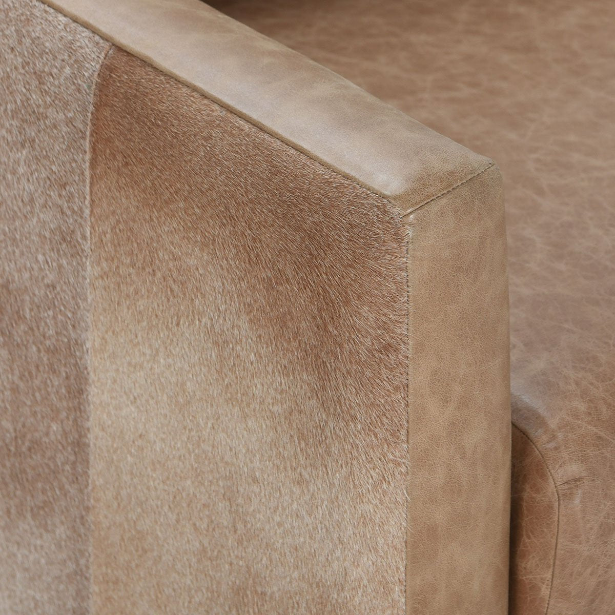 Classic Home Lathe Leather/Hide Accent Chair