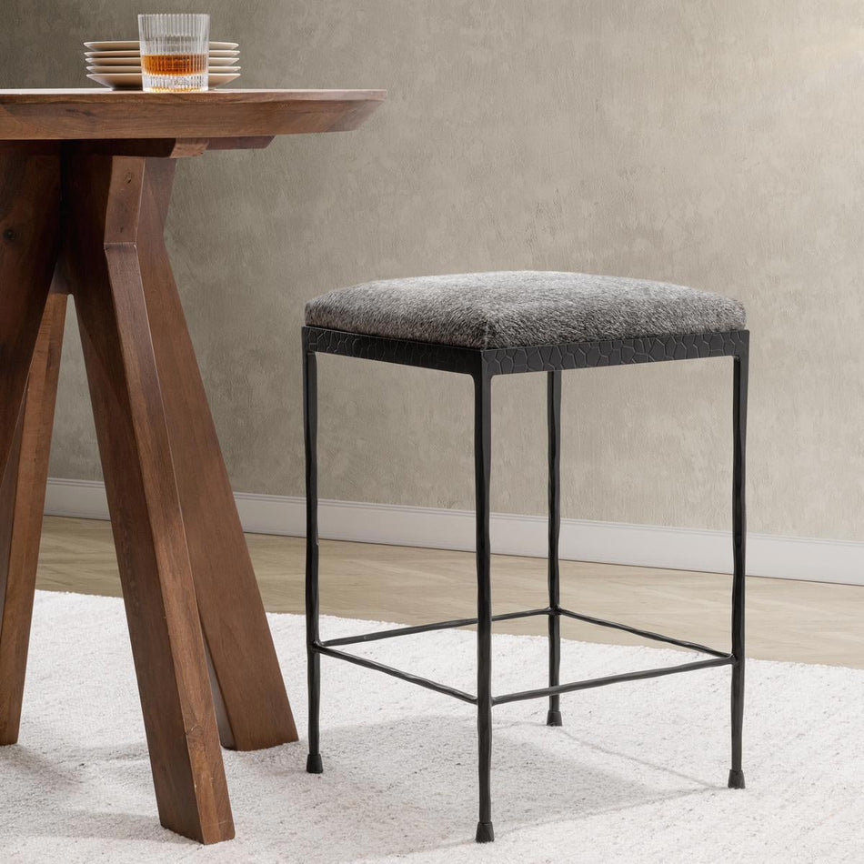 Classic Home Bose Hide Counter Stool