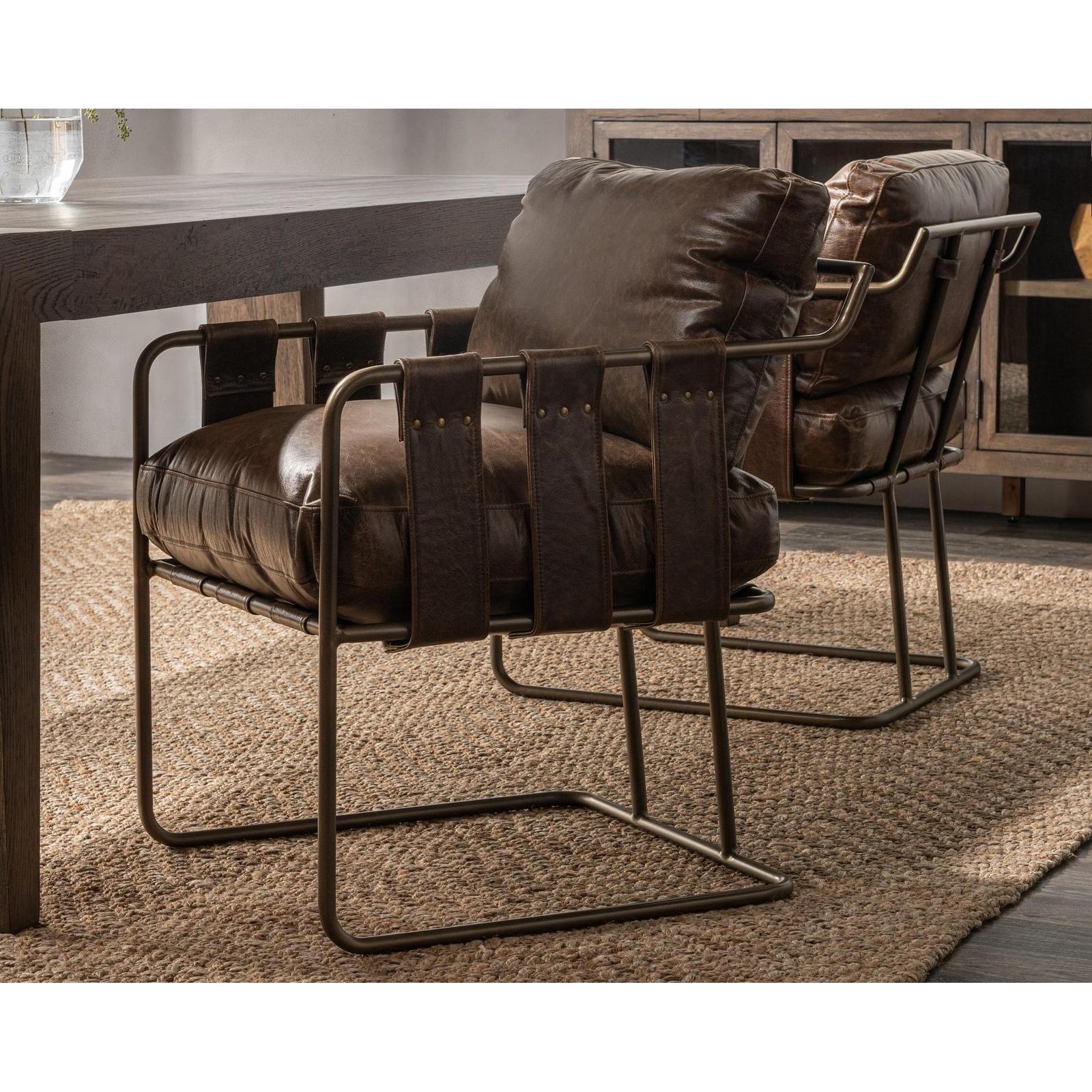 Classic Home Strapling Leather Dining Chair