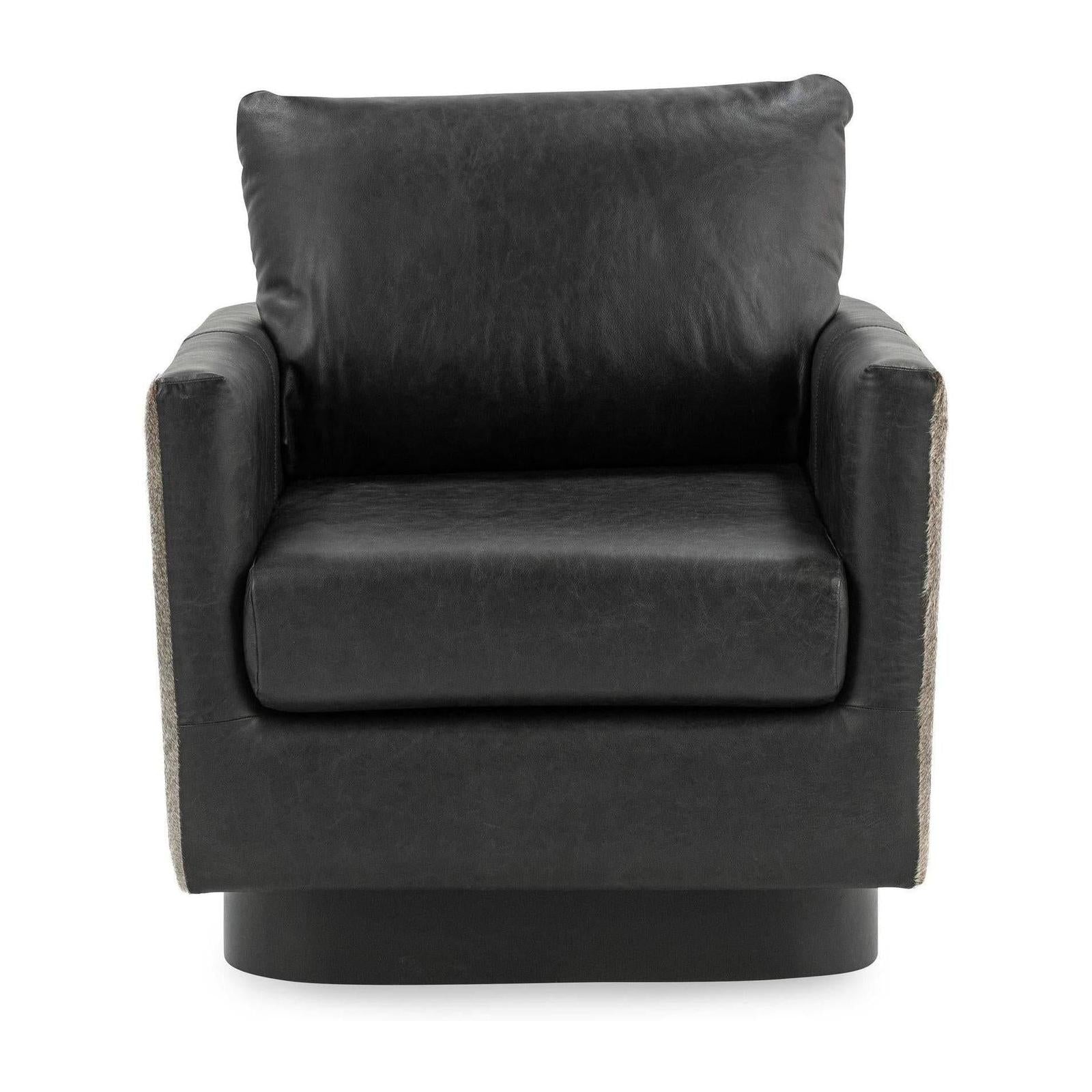 Classic Home Lathe Hide Accent Chair